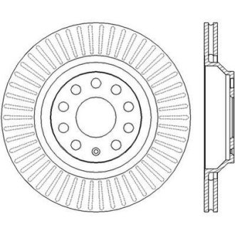 Гальмівний диск задній VW Golf, CC, Passat / Seat/ Skoda/ Audi Jurid 562432JC