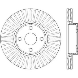 TOYOTA гальмівний диск передн.Corolla 02- /275/ Jurid 562436JC