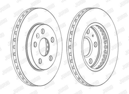 Тормозной диск передний Chevrolet Malibu / Opel Insignia A Jurid 562460JC1