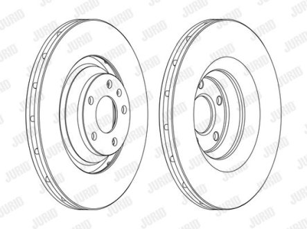 Гальмівний диск передній Audi A6 (4F2,4F5,4FH,C6) Jurid 562506JC1