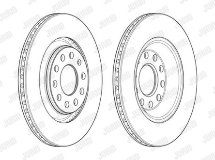 Тормозной диск задний Audi A4 (B6, B7) Jurid 562510JC