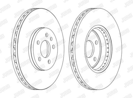 Гальмівний диск передній Audi A4, A5, Q5 Jurid 562511JC1