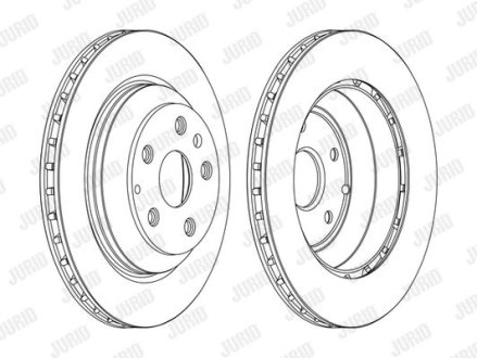 Гальмівний диск задній Audi Q7 / Porsche Cayenne (92A,9PA) Jurid 562513JC1