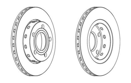 Тормозной диск задний Audi A4 / VW Passat (3B2,3B3,3B5,3B6) Jurid 562516JC