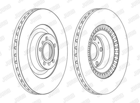 Гальмівний диск передній Audi A8 / VW Phaeton Jurid 562517JC1