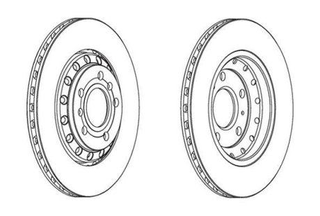 Тормозной диск задний Audi A8 / VW Phaeton(2002->) Jurid 562518JC