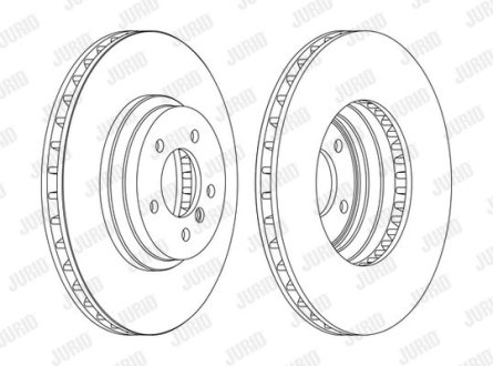 Тормозной диск передний BMW 3-Series (E90,E91,E92,E93), X1 (E84) Jurid 562519JC1