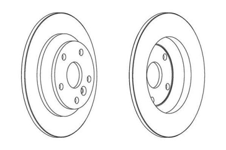 Гальмівний диск задній Ford Focus,Galaxy,Kuga,Mondeo,S-max/ Land Rover Range Rover Evoque Jurid 562536JC