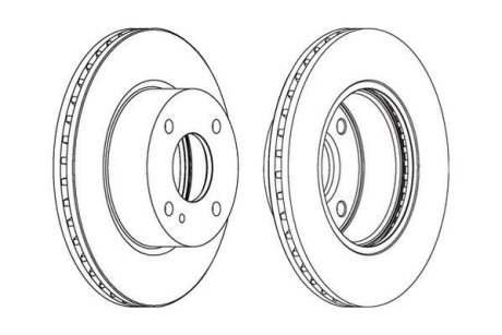 Гальмівний диск передній Ford Fiesta VI (CB1, CCN) / Ford KA+ (UK, FK) Jurid 562539JC