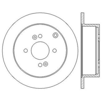 Тормозной диск задний Hyundai Accent III, Getz, i20 / KIA Rio II Jurid 562551JC