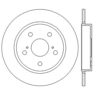 Тормозной диск задний Toyota Auris, Corolla (2006->) Jurid 562599JC