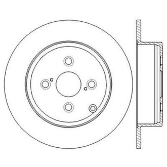 Гальмівний диск задній Toyota Corolla (2001-2007) Jurid 562600JC