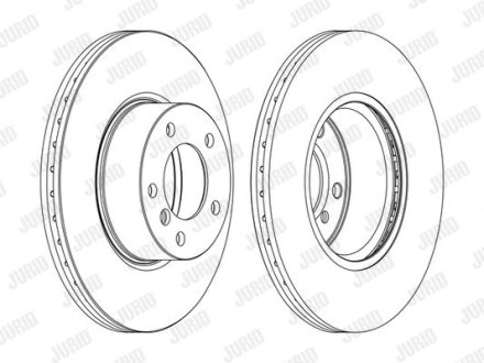 Тормозной диск передний BMW 1-Series, 2-Series, 3-Series, 4-Series, X1 Jurid 562618JC1