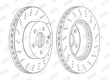 Тормозной диск передний Mercedes C-Class, SLS Sport&AMG Models Jurid 562619JC1