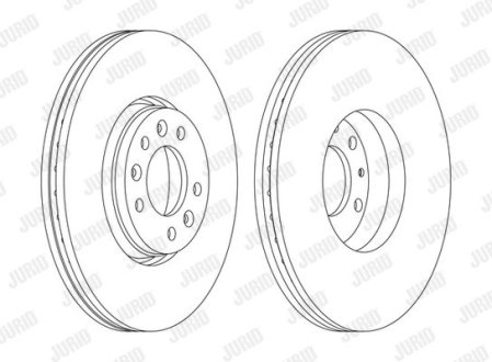 Гальмівний диск передній Citroen C5, Jumpy / Fiat Scudo / Peugeot Expert Jurid 562622JC1