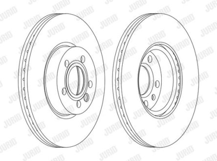 Гальмівний диск передній Ford Galaxy / Seat Alhambra / VW Sharan, Transporter IV Jurid 562626JC1