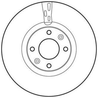 Гальмівний диск передній Opel Mokka / Peugeot 2008, 208, 3008, 308, 5008 / Citroen C4 / DS 3, 4, 5 Jurid 562641JC