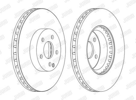 Гальмівний диск передній Mercedes C-Class (W204, S204) E-Class (W212, S212, C207, A207), SLK (R172) Jurid 562647JC1 (фото 1)