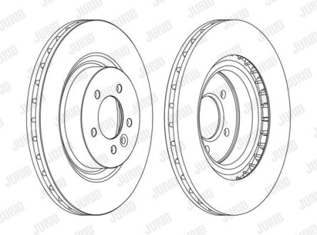 Гальмівний диск передній Land Rover Discovery, Range Rover Sport Jurid 562654JC1