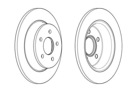 Гальмівний диск задній Ford C-max, Grand C-max, Kuga, Tourneo Connect, Transit Connect Jurid 562655JC