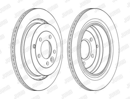 Гальмівний диск задній Land Rover Discovery III, IV, Range Rover Sport Jurid 562657JC1