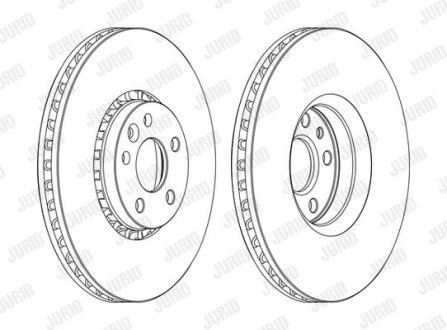 Тормозной диск передний Volvo XC60 (2008->) Jurid 562672JC1