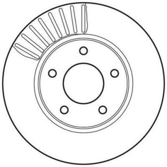 Гальмівний диск передній Nissan Juke, Pulsar, Sentra, Tiida Jurid 562675JC