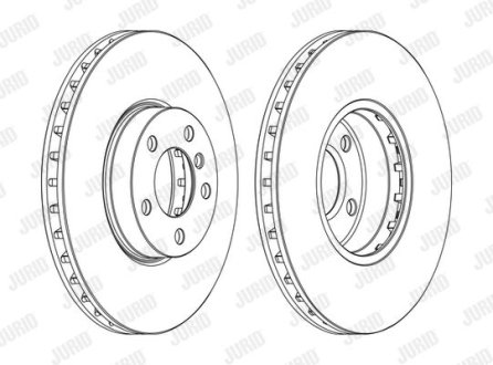 Гальмівний диск передній BMW X5, X6 / Toyota Corolla Jurid 562691JC1