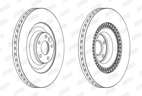 Тормозной диск передний Audi A8 Jurid 562696JC1