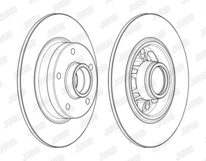 Гальмівний диск задній Renault Fluence, Megane III (2008->) Jurid 562732J1