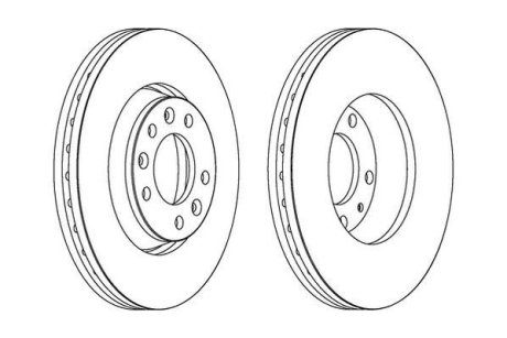 Гальмівний диск передній Citroen Jumpy/ Fiat Scudo/ Peugeot Expert Jurid 562839JC