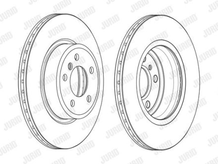 Тормозной диск передний BMW 5-Series Jurid 562889JC