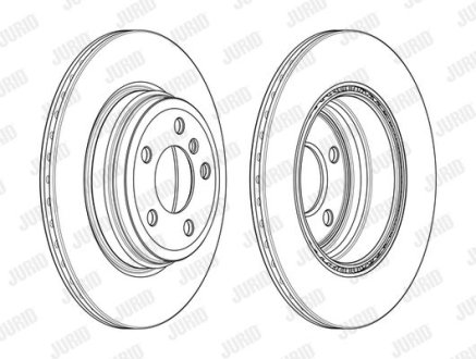 Гальмівний диск задній BMW 3-Series, 4-Series Jurid 562980JC