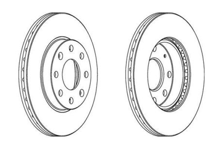 Тормозной диск передний Daewoo Kalos, Nexia / Chevrolet Aveo, Spark / Opel Astra / Saab Jurid 563019JC