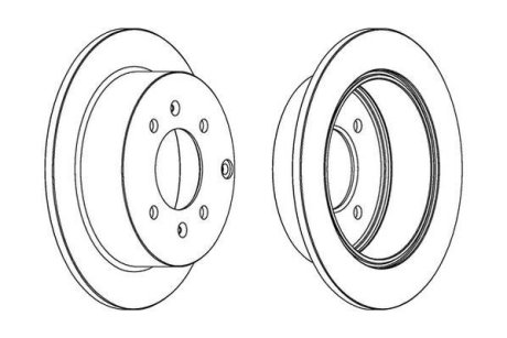 Гальмівний диск задній Hyundai Matrix, Sonata IV / KIA Magentis I Jurid 563042JC