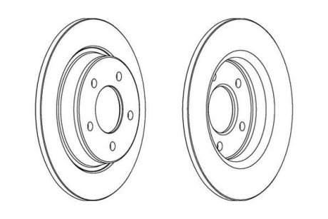 Гальмівний диск задній Mazda 3, 5 Jurid 563043JC