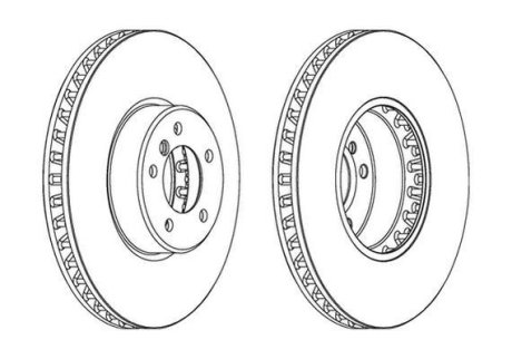 Тормозной диск передний BMW 5-Series, 6-Series Jurid 563045JC1