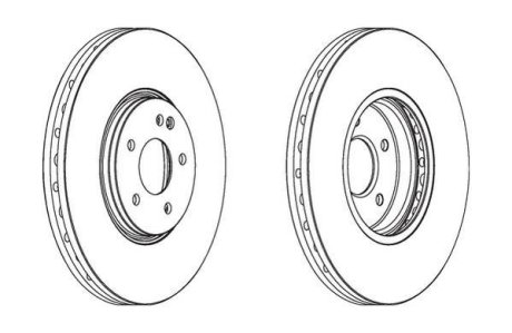 Тормозной диск передний Mercedes CLK (A208, C208), E-Class (W210, S210) / Chrysler Crossfire Jurid 563103JC1