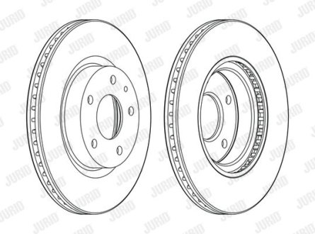 Тормозной диск передний Mazda 3, CX-3 (2013->) Jurid 563119JC