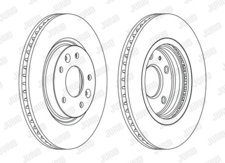 Тормозной диск передний Nissan Leaf, Qashqai, X-Trail / Renault Kadjar, Koleos Jurid 563120JC