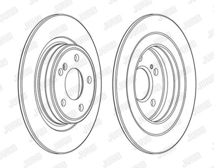 Тормозной диск задний Mercedes A-Class (W176), B-Class (W246, W242), CLA (X117, C117), GLA (X156) Jurid 563140JC