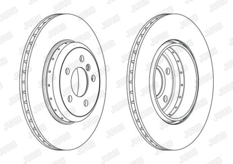 Тормозной диск задний BMW 5-Series, 6-Series, 7-Series (2010->) Jurid 563149JVC1