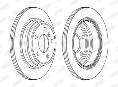 Тормозной диск задний BMW 3 (F30, F80, F31, F34), 4 (F36, F33, F83, F32, F82) Jurid 563153JC