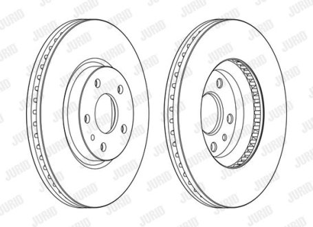 Гальмівний диск передній Ford Mondeo V (2014->) Jurid 563154JC