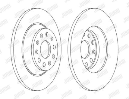 Гальмівний диск задній Audi Q3, TT / Seat Alhambra, Tarraco / Skoda Kodiaq, Superb / VW Golf, Passat Jurid 563168JC