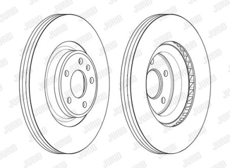 Гальмівний диск передній Audi A4, A5, A6, A7, Q5 Jurid 563175JC1