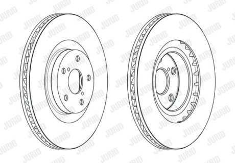 Гальмівний диск передній правий LEXUS GS Jurid 563237JC1