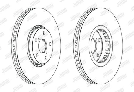 Гальмівний диск передній лівий LEXUS GS,RC Jurid 563238JC1