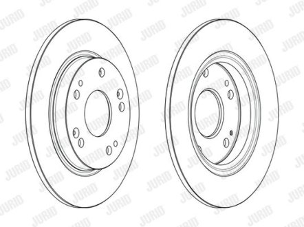 Гальмівний диск задній HONDA CR-Z Jurid 563242JC