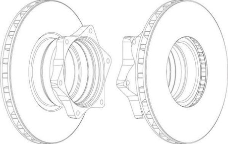 DB Диск тормозной задн. Vario 614-814 324x30 (вентил.) Jurid 569112J